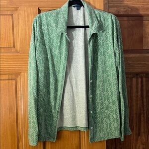 Boden womens Green Geometric Shirt Jacket